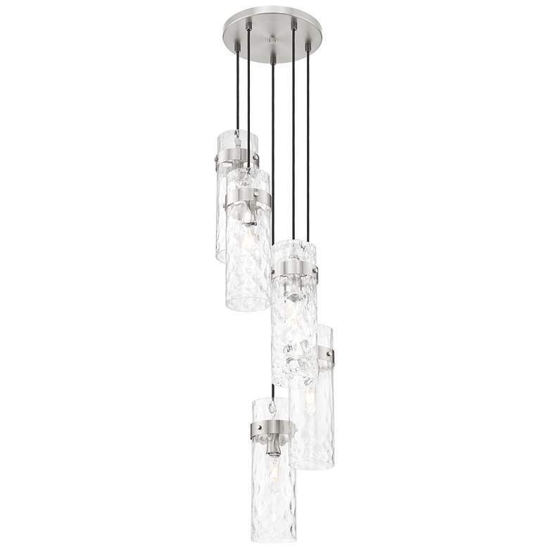 Image 1 Fontaine by Z-Lite Brushed Nickel 14.5 inch 5 Light Chandelier