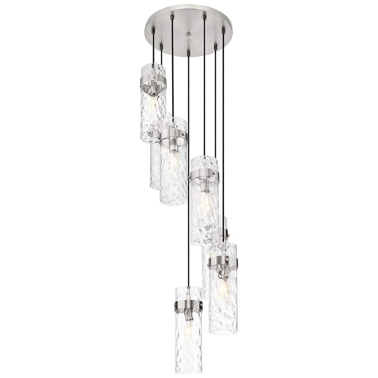 Image 1 Fontaine by Z-Lite Brushed Nickel 19.5 inch 7 Light Chandelier