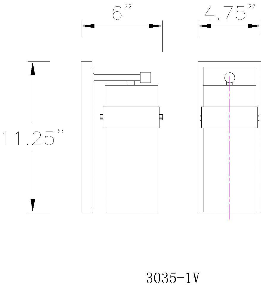 Fontaine by Z-Lite Brushed Nickel 4.75 inch 1 Light Vanity
