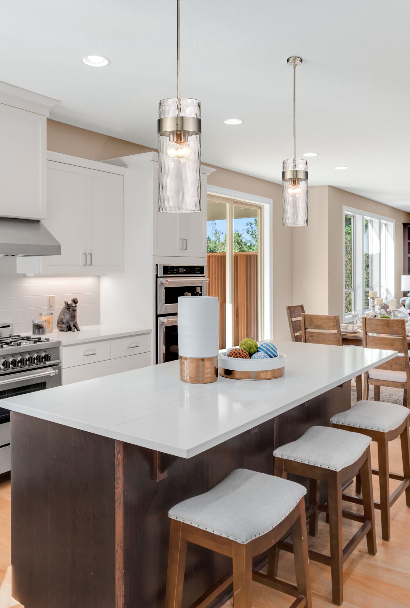 Image 3 Fontaine by Z-Lite Brushed Nickel 9 inch 3 Light Pendant more views