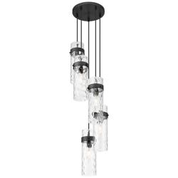 Fontaine by Z-Lite Matte Black 14.5 inch 5 Light Chandelier