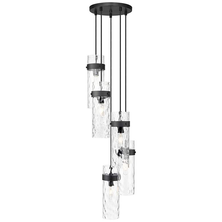 Image 3 Fontaine by Z-Lite Matte Black 14.5 inch 5 Light Chandelier more views