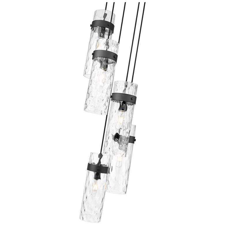 Image 4 Fontaine by Z-Lite Matte Black 14.5 inch 5 Light Chandelier more views