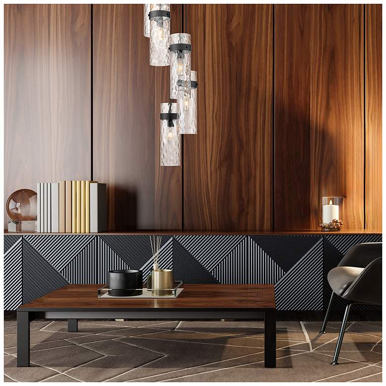 Image 7 Fontaine by Z-Lite Matte Black 14.5 inch 5 Light Chandelier more views