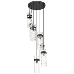 Fontaine by Z-Lite Matte Black 19.5 inch 7 Light Chandelier