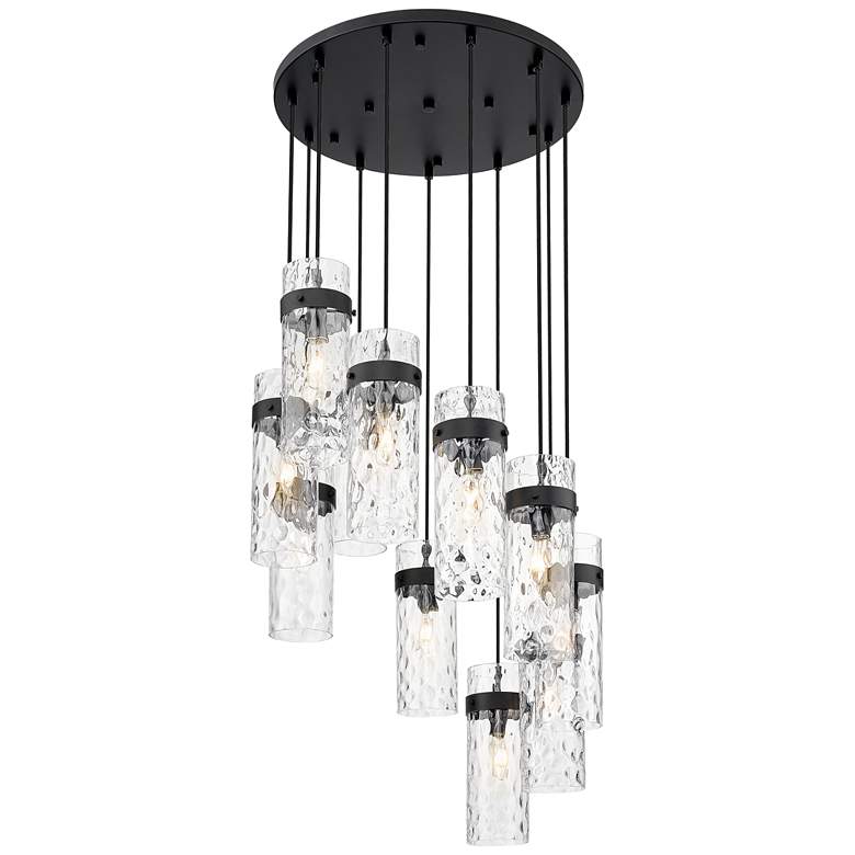 Image 1 Fontaine by Z-Lite Matte Black 26.25 inch 11 Light Chandelier