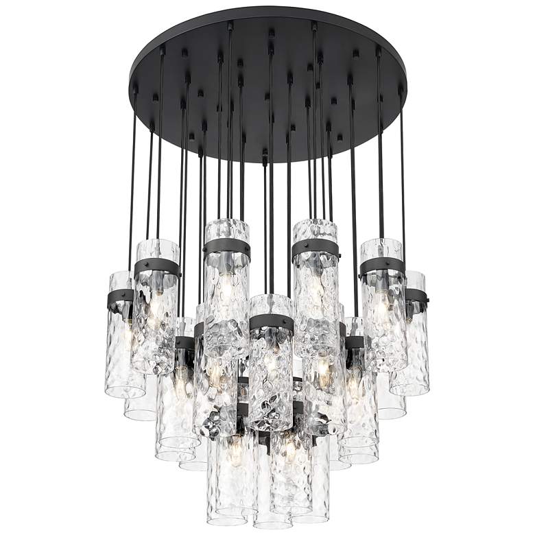 Image 1 Fontaine by Z-Lite Matte Black 39.5 inch 27 Light Chandelier