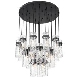 Fontaine by Z-Lite Matte Black 39.5 inch 27 Light Chandelier
