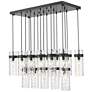 Fontaine by Z-Lite Matte Black 44.25 inch 17 Light Linear Chandelier