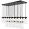 Fontaine by Z-Lite Matte Black 54.5 inch 23 Light Linear Chandelier