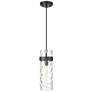1_Fontaine by Z-Lite Matte Black 8 inch 1 Light Pendant