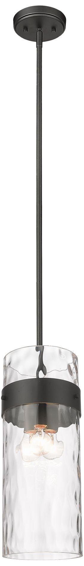 Image 4 Fontaine by Z-Lite Matte Black 9 inch 3 Light Pendant more views