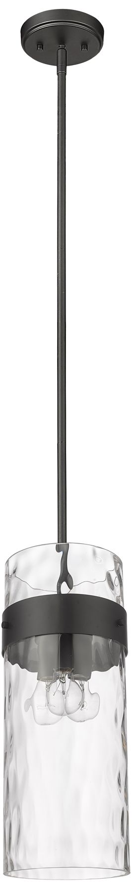 Image 7 Fontaine by Z-Lite Matte Black 9 inch 3 Light Pendant more views