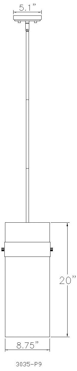 Fontaine by Z-Lite Matte Black 9 inch 3 Light Pendant