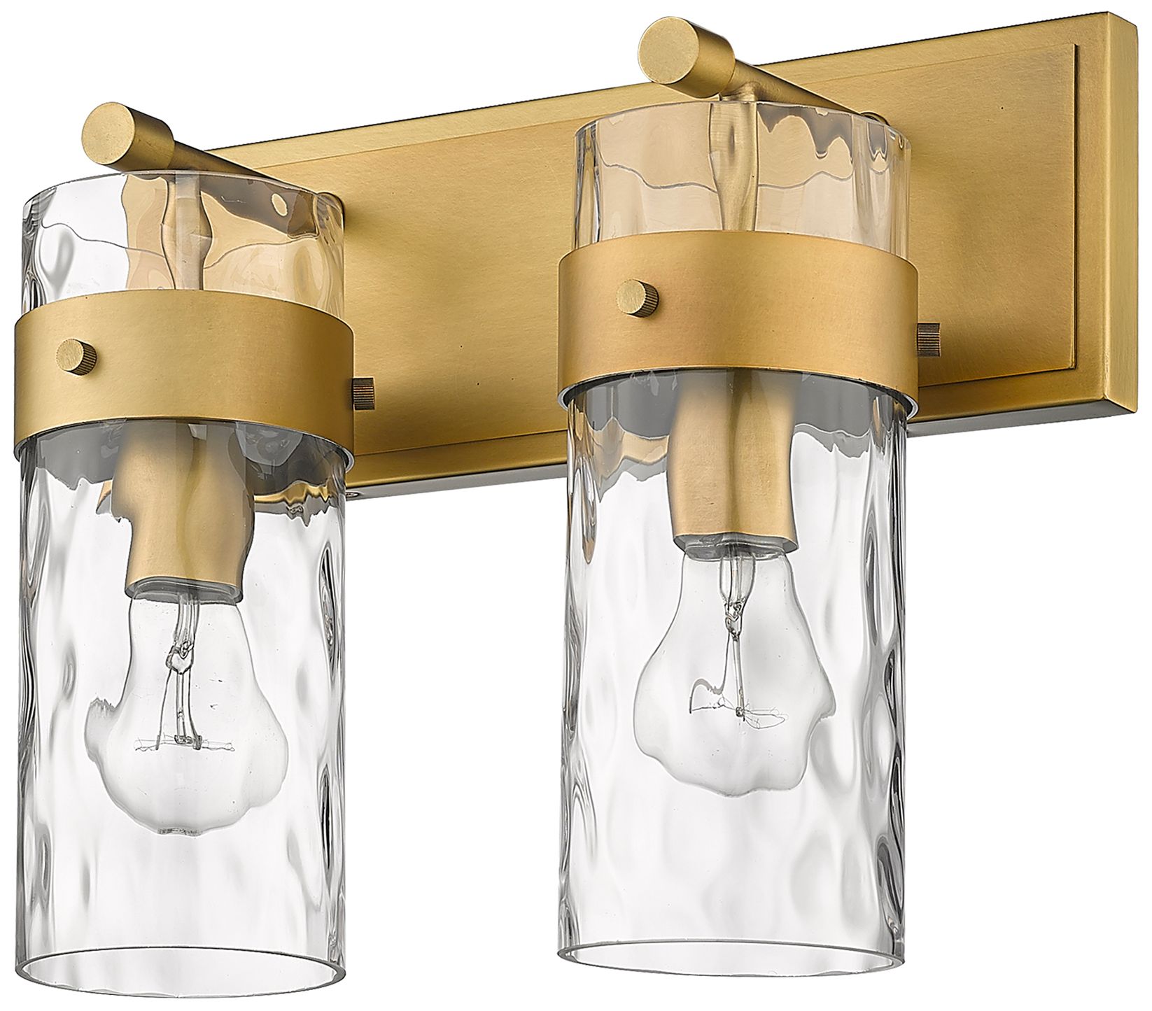 Fontaine by Z-Lite Rubbed Brass 14 inch 2 Light Vanity