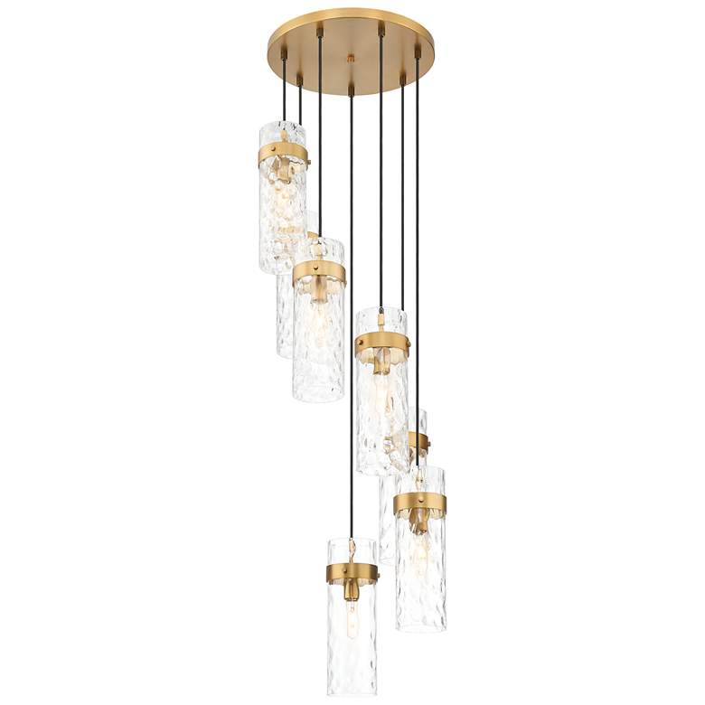 Image 1 Fontaine by Z-Lite Rubbed Brass 19.5 inch 7 Light Chandelier