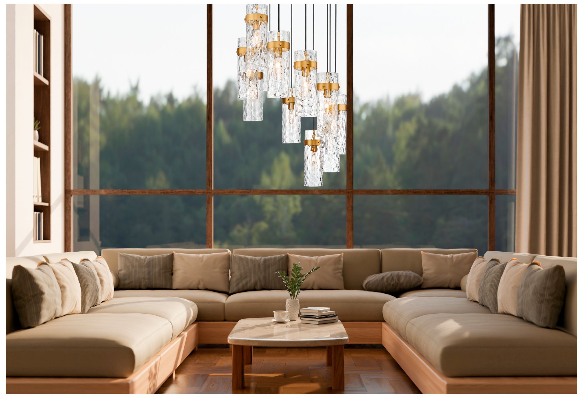 Image 7 Fontaine by Z-Lite Rubbed Brass 26.25 inch 11 Light Chandelier more views