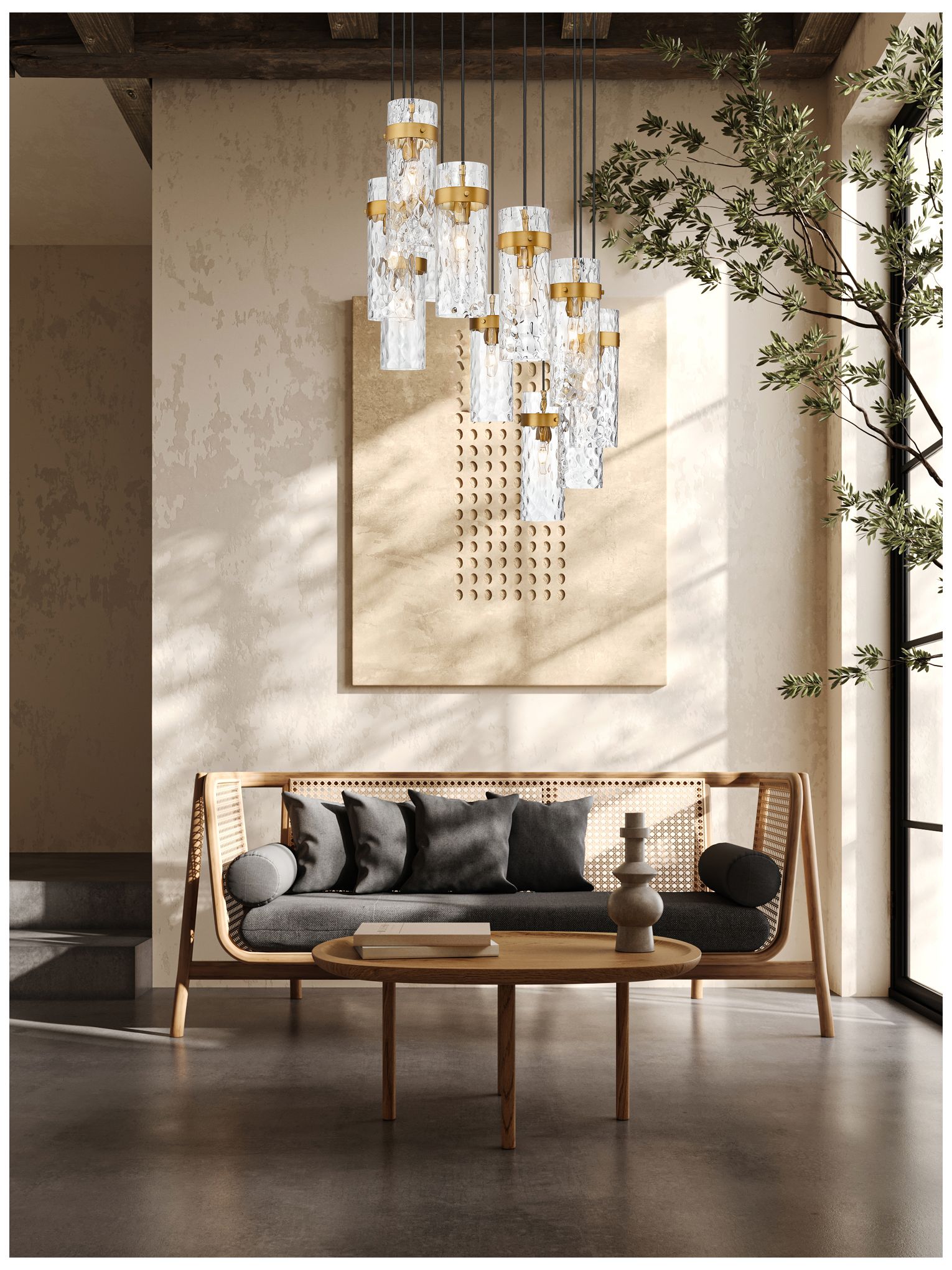 Fontaine by Z-Lite Rubbed Brass 26.25 inch 11 Light Chandelier