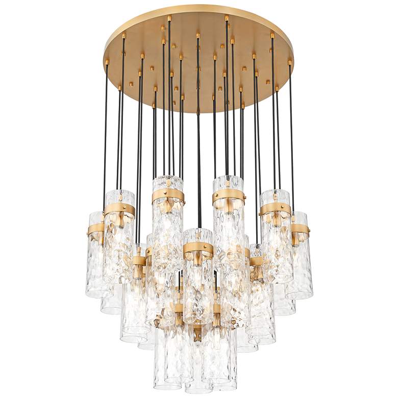 Image 1 Fontaine by Z-Lite Rubbed Brass 39.5 inch 27 Light Chandelier