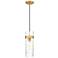 Fontaine by Z-Lite Rubbed Brass 8 inch 1 Light Pendant