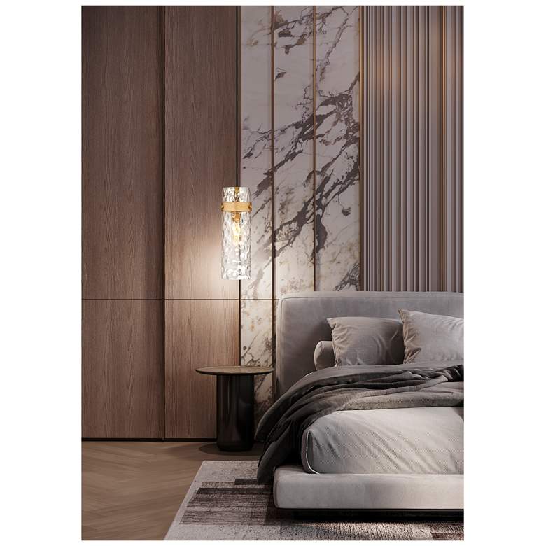 Image 2 Fontaine by Z-Lite Rubbed Brass 8 inch 1 Light Pendant more views