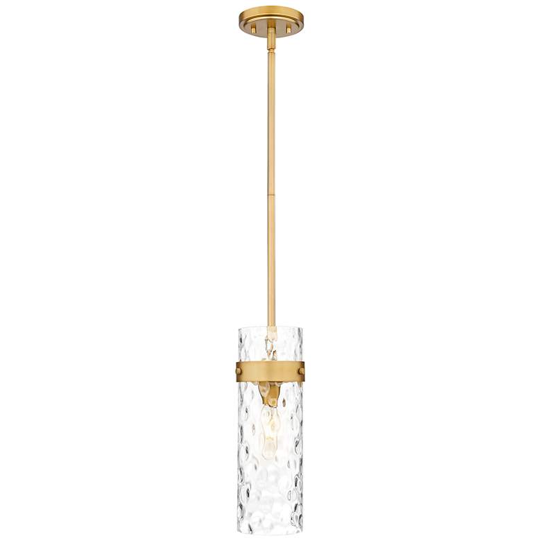 Image 1 Fontaine by Z-Lite Rubbed Brass 8 inch 1 Light Pendant