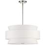 2_Fontana 22" Wide Brushed Nickel 3-Tiered Drum Chandelier