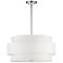 Fontana 22" Wide Brushed Nickel 3-Tiered Drum Chandelier