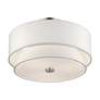 4_Fontana 3 Light Brushed Nickel Large Semi-Flush with Off-White Shades more views