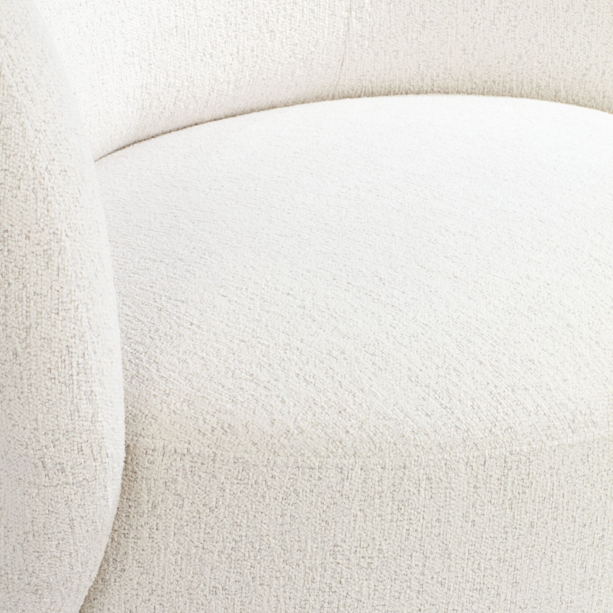 Image 5 Fontana 36" Wide Off-White Nubby Fabric Occasional Swivel Chair more views