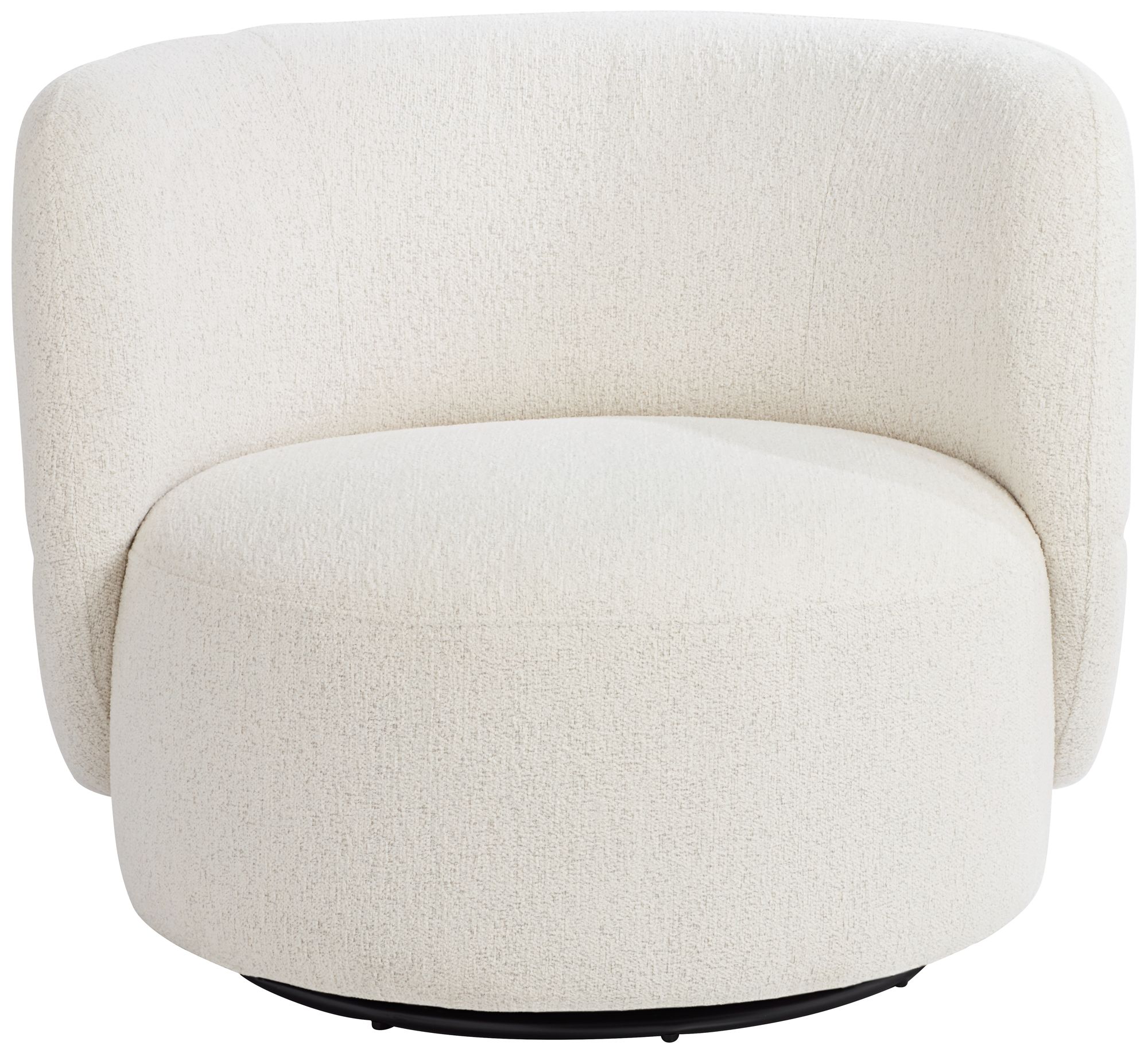 Image 7 Fontana 36" Wide Off-White Nubby Fabric Occasional Swivel Chair more views