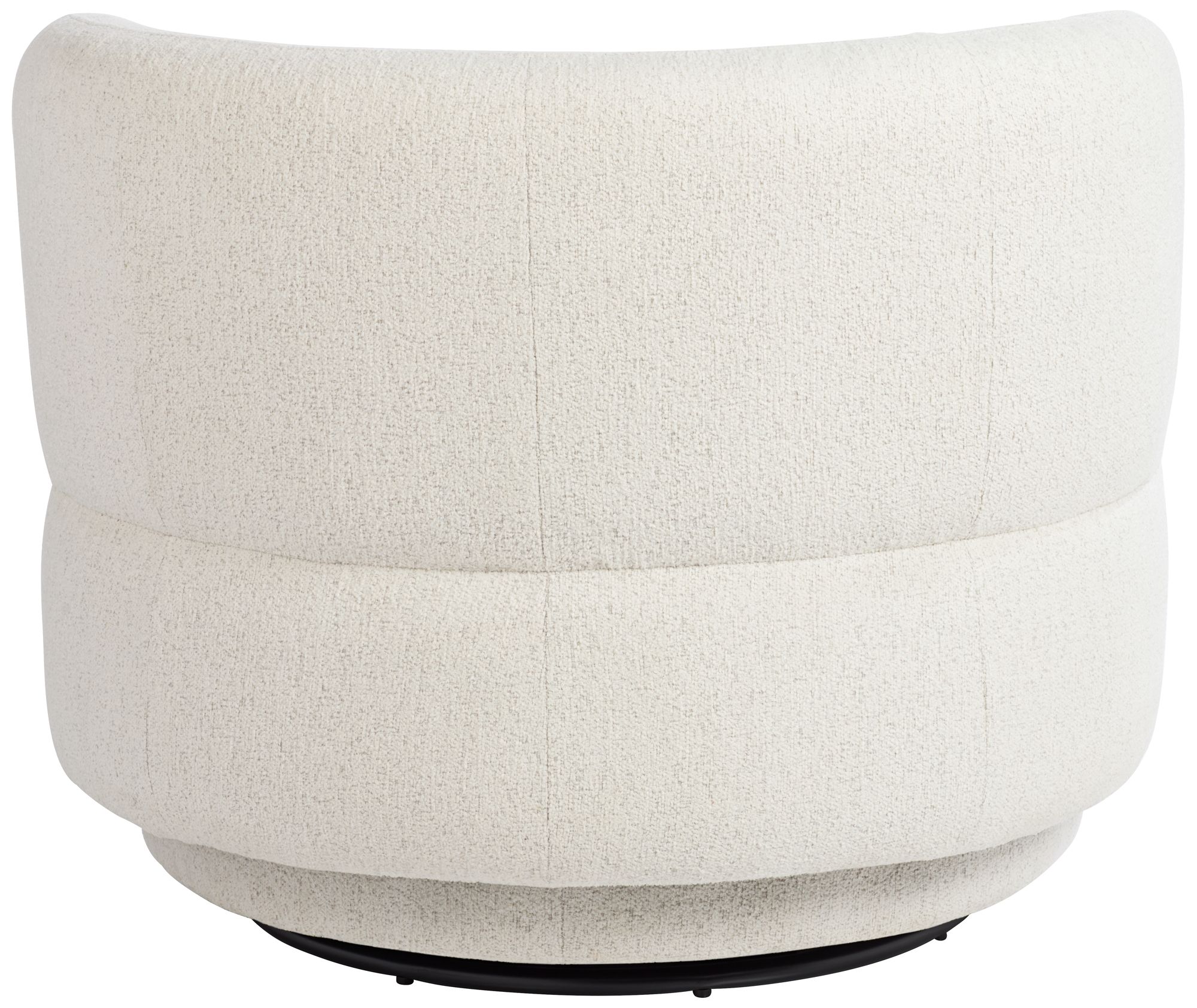 Fontana 36" Wide Off-White Nubby Fabric Occasional Swivel Chair