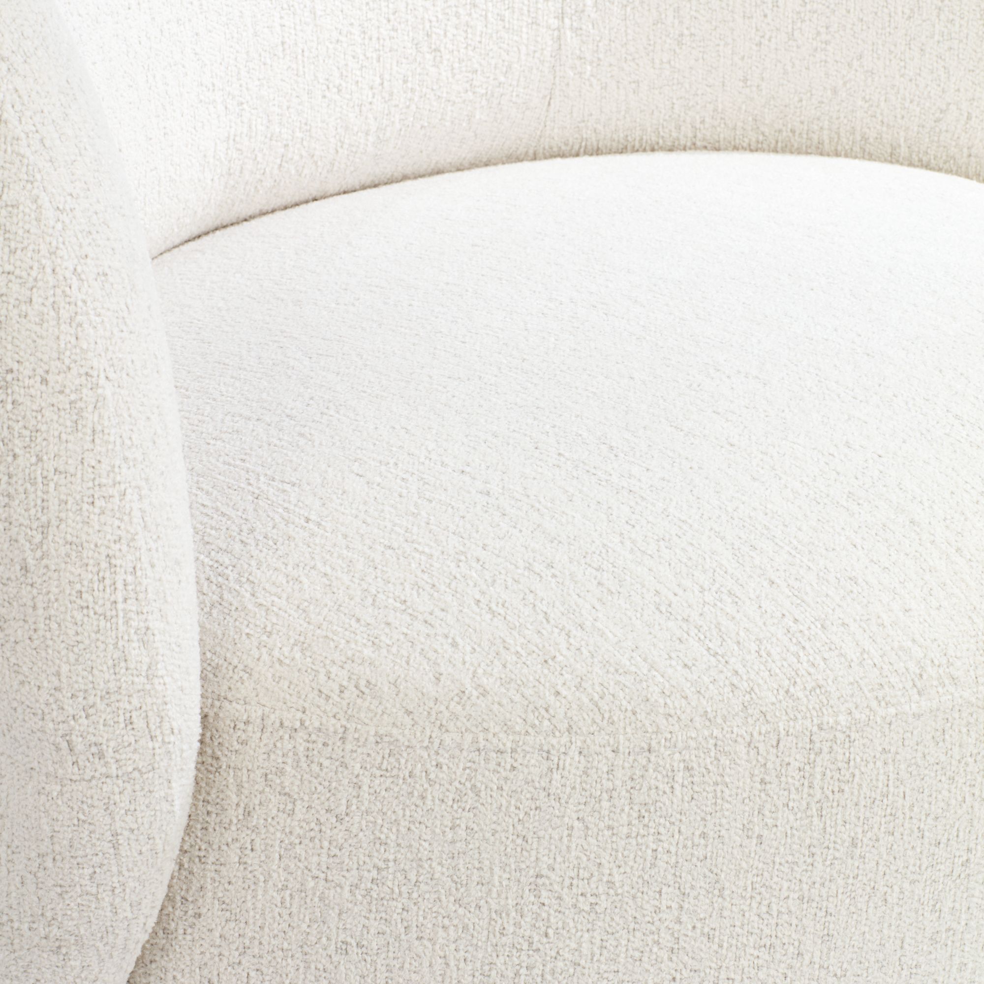 Thumbnail4 of Fontana 36"W Off-White Nubby Fabric Occasional Swivel Chair Set of 2 more views