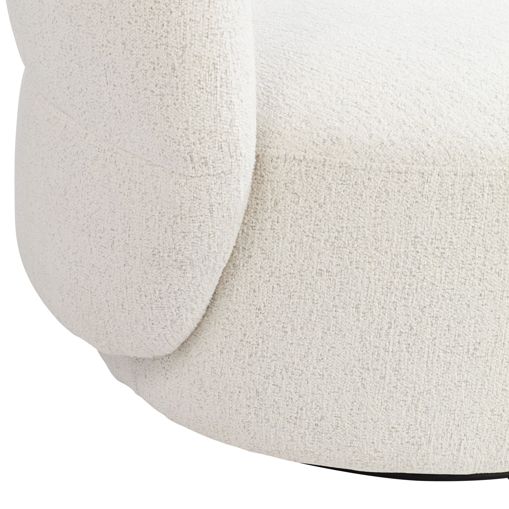 Fontana 36"W Off-White Nubby Fabric Occasional Swivel Chair Set of 2