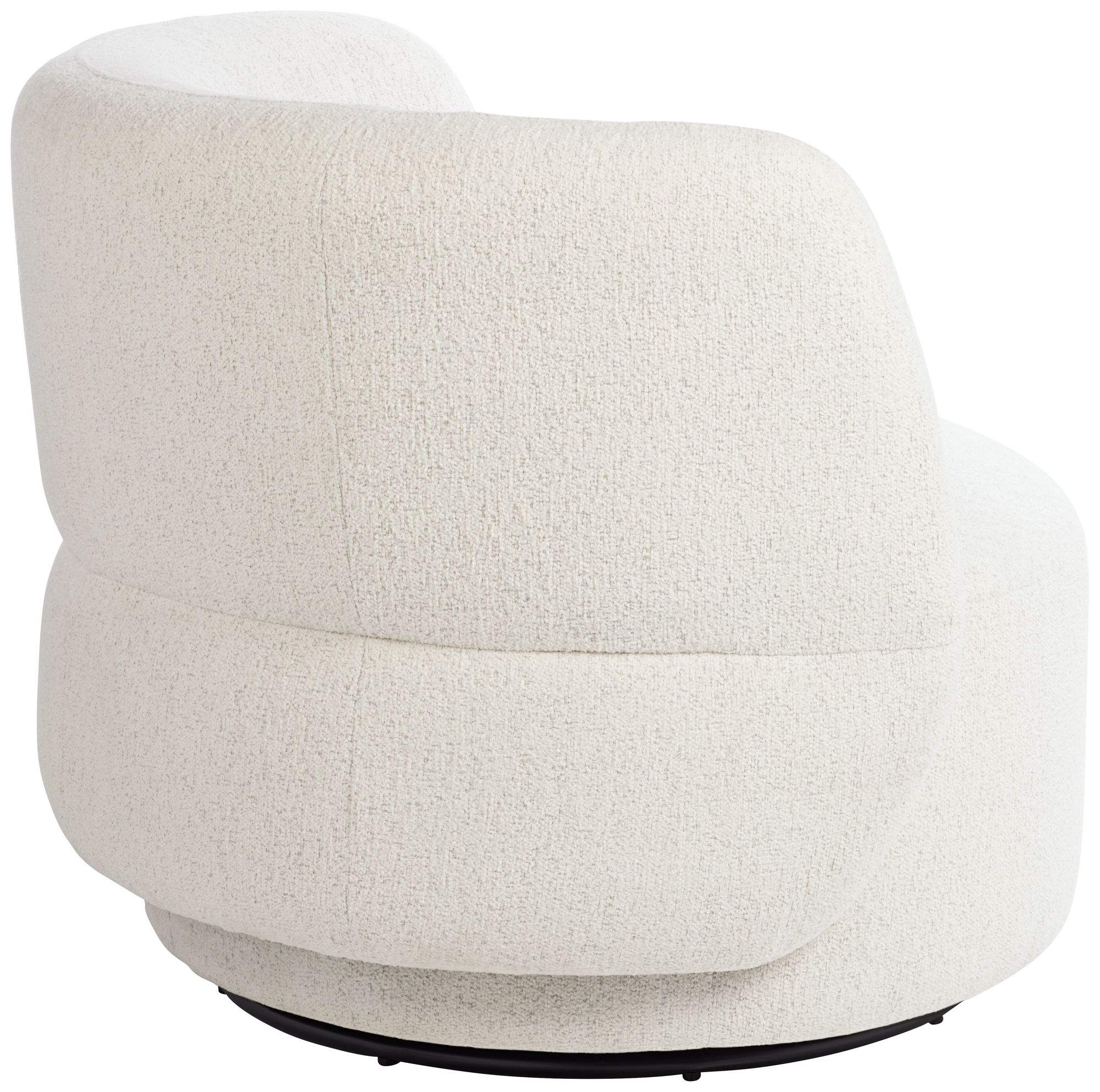 Fontana 36"W Off-White Nubby Fabric Occasional Swivel Chair Set of 2