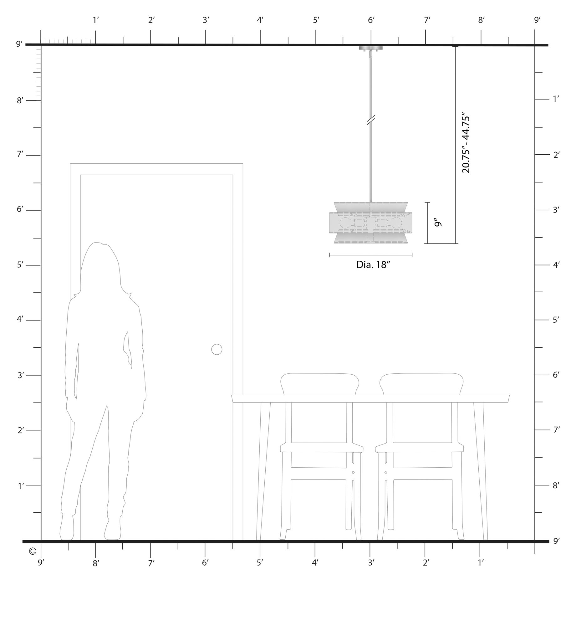 Fontana 4 Light Pendant Chandelier with Off-White Fabric Shade