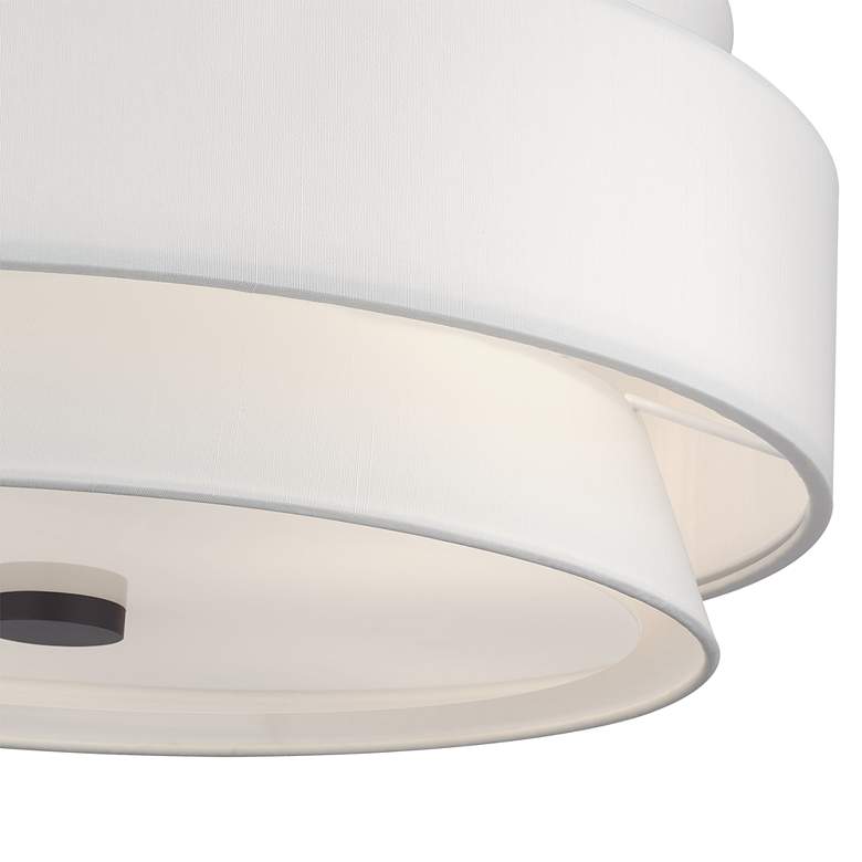 Image 6 Fontana 5 Light Bronze Large Semi-Flush with Off-White Shades more views