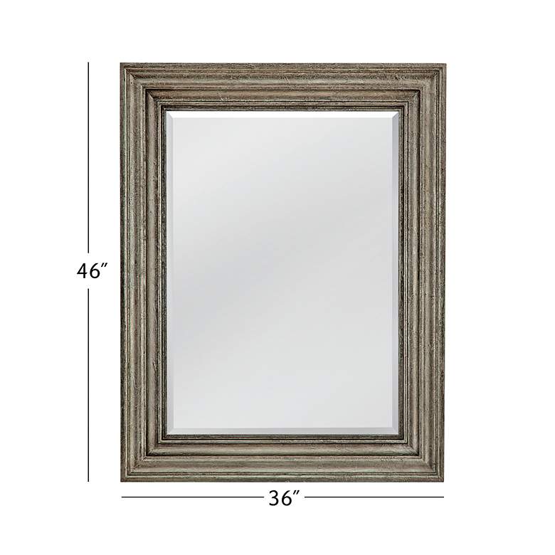 Image 4 Fontana Plated Silver 36" x 46" Rectangular Wall Mirror more views