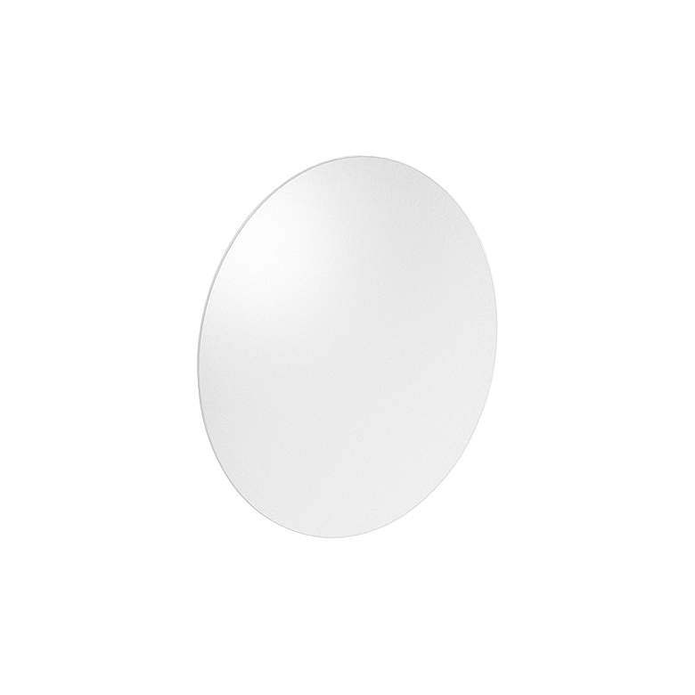 Image 1 Fontanna Shield 10" High Satin White LED Wall Sconce
