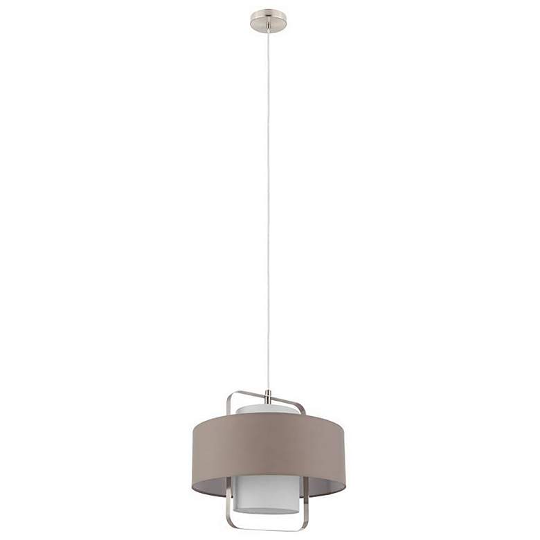 Image 1 Fontao 13.75" Wide Matte Nickel Pendant