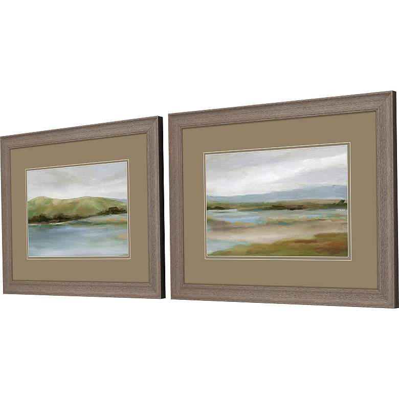 Image 3 Foothills with Lake 27"W x 21"H Framed Art Set of 2 more views