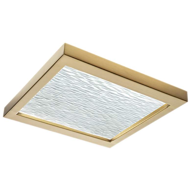 Image 1 For-Square LED Flush Mount Light - Satin Brass