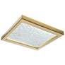 For-Square LED Flush Mount Light - Satin Brass