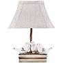For the Birds Book Club 12" High Rustic Cottage Accent Table Lamp