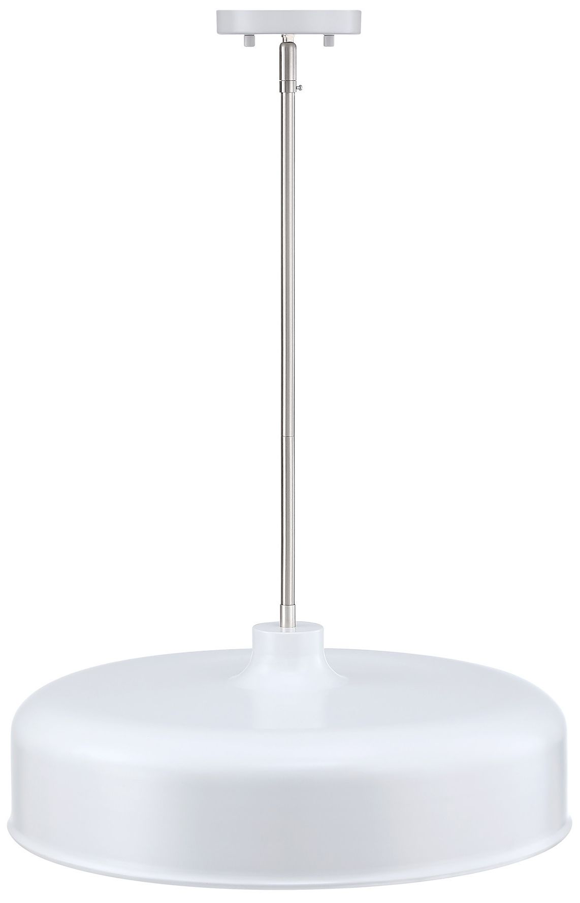 Image 7 Forbidden Springs 60 Watt 8-Light Matte White Down Pendant Light with Shade more views