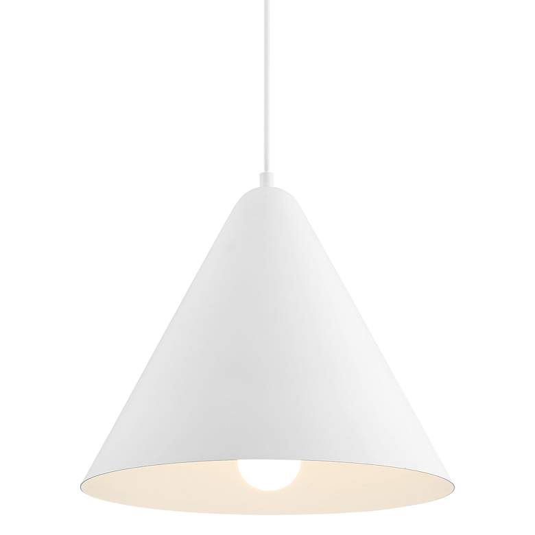 Image 1 Ford 14.25" Wide Matte White LED Pendant