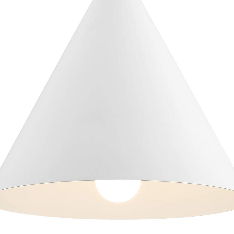 Image 2 Ford 14.25" Wide Matte White LED Pendant more views