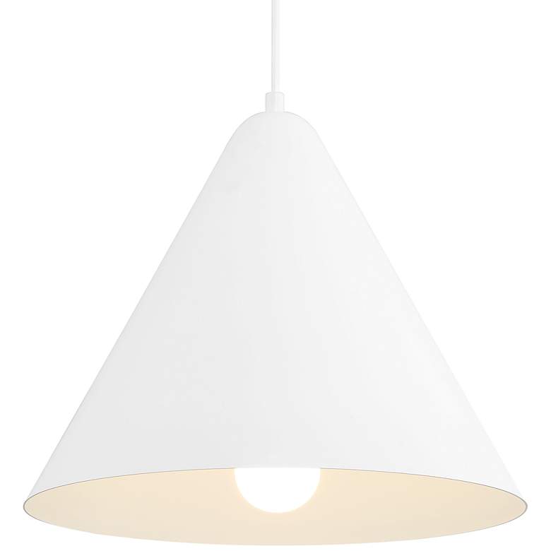 Image 3 Ford 14.25" Wide Matte White LED Pendant more views