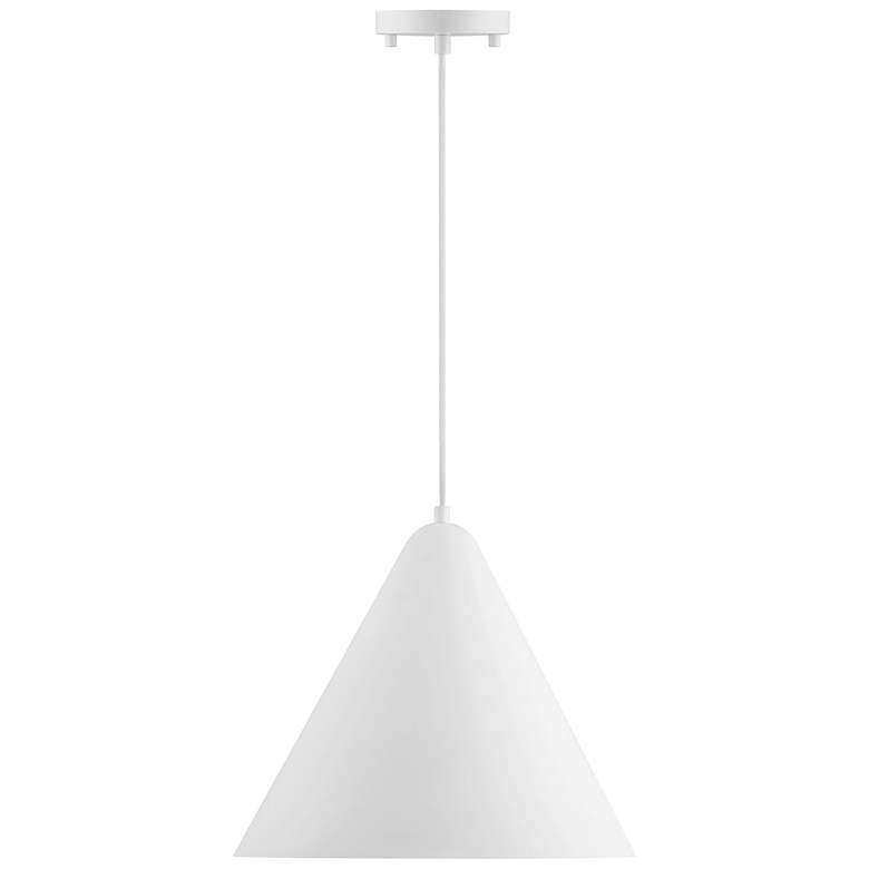 Image 5 Ford 14.25" Wide Matte White LED Pendant more views