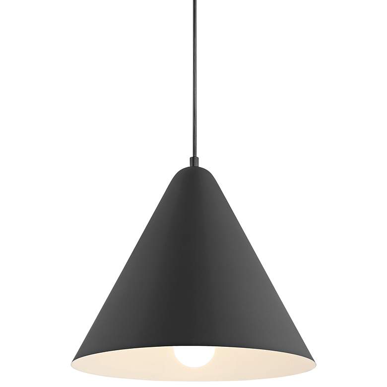 Image 1 Ford 14 1/4" Wide Matte Black LED Pendant Light